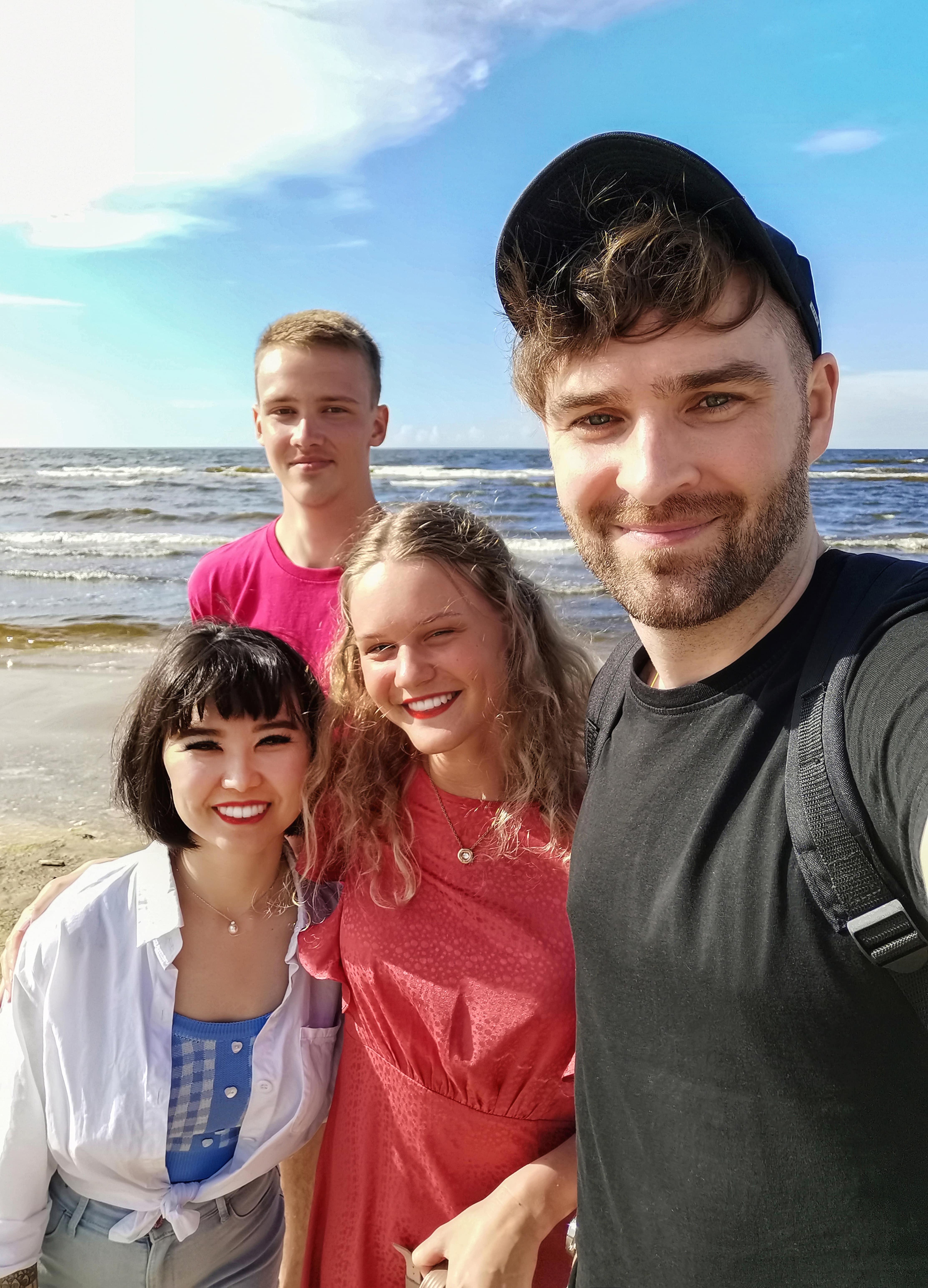 At Jurmala beach during summer 2021 with friends from the university.  